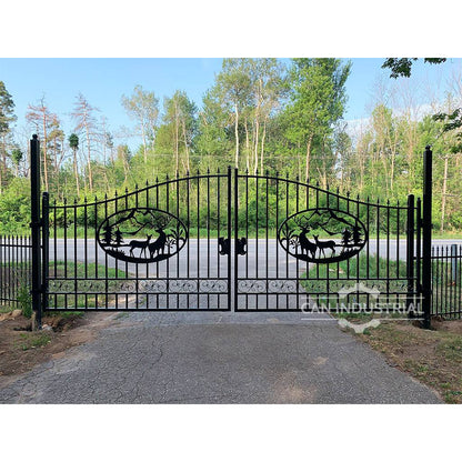14x8 Dual Swing Driveway Gate